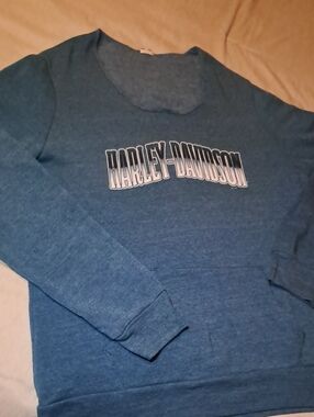 Harley-Davidson Womens Teal Blue Pullover Sweatshirt